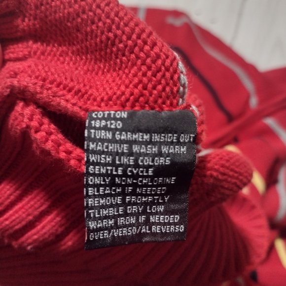 Paul & Shark Vintage Red Striped Knit 1/4 Zipper Sweater XXL - Picture 7 of 8